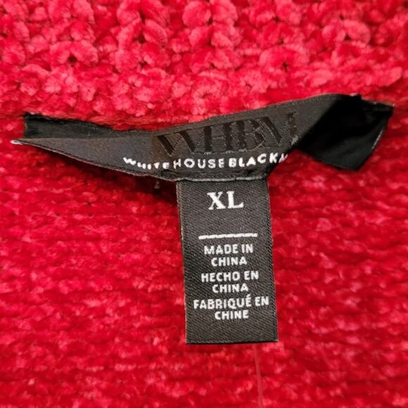 WHBM Cowl Neck Chenille Sweater Red Size XL - Picture 6 of 8